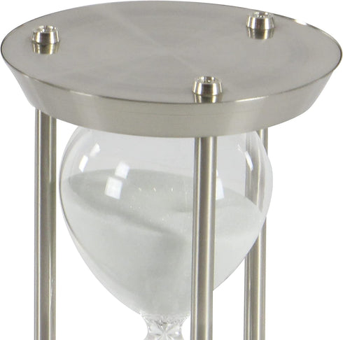 Deco 79 Metal/Glass 60 Minute Hourglass, 12 by 7-Inch