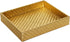 Gurfuy Rectangular Braided Gold Faux Leather Small Serving Tray 10" x 8" Modern Elegant Decorative Tray for Coffee Table Jewelry Perfume Organizer Living Dining Room Coffee Table Bathroom Office