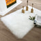 Ashler Ultra Soft Faux Sheepskin Fur Rug White Fluffy Area Rug Shag Rug Carpets for Bedroom Living Room, 2 x 3 Feet