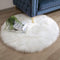 Ashler Ultra Soft Faux Sheepskin Fur Rug White Fluffy Area Rug Shag Rug Carpets for Bedroom Living Room, 3 x 3 Feet