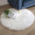 Ashler Ultra Soft Faux Sheepskin Fur Rug White Fluffy Area Rug Shag Rug Carpets for Bedroom Living Room, 3 x 3 Feet