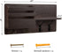 ISM Designs Key Hangers for Wall Decor - Mail and Holder with Shelf Organizer Hooks, Rustic Brown, 16 Inch x 8
