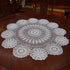 Damanni Cotton Handmade Crochet Lace Tablecloth Doilies Doily,Round,Beige,39 Inch