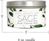 White Sage Smudge Candle for Cleansing House Negative Energy, Hand-Poured by USA Artisan, Perfect for Intention Setting, Meditation, Chakra Healing, Calm Anxiety, Spiritual Gift New Home Essential