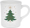 Le Creuset Stoneware Noel Collection: Tree Mug, 14 oz, White w/Applique