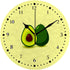 Guitong Round Circle Digital Wall Clock-Silent PVC Hanging Clock Battery Operated Non-Ticking Oil Painting Kids Easy Read Hang Clock ?Avocado Fruit Kitchen Bedroom Office Decor 9.8 inch
