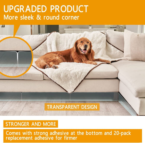 QIYIHOME 8-Pack Toy Blocker, Gap Bumper for Under Furniture, BPA Free Safe PVC with Strong Adhesive, Stop Things Going Under Sofa Couch or Bed, Easy to Install