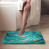 Britimes Bathroom Rug Set of 3, 3 Pieces Bath Mats Set for Bathroom, Green Marble Ripples No Silp Washable Cover Floor Rug Decorations for Kitchen Bathroom Bedroom