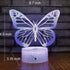 Butterfly Night Light, Birthday Gift for Girls 3D Illusion Lamp Kids Bedside Lamp with 16 Colors Changing Remote Control Butterfly Toys Girls Gifts