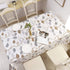 Heavy Duty Vinyl Tablecloth with Flannel Backing Waterproof Oil-Proof PVC Table Cloth Stain-Resistant Wipeable Rectangle or Square Table Cover for Indoor and Outdoor (Leaves, 60X102 Inch)