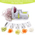Brieftons 5-Blade Spiralizer (BR-5B-02): Strongest-and-Heaviest Duty Vegetable Spiral Slicer, Best Veggie Pasta Spaghetti Maker for Low Carb/Paleo/Gluten-Free, With Extra Blade Caddy, 4 Recipe Ebooks