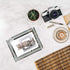 5x7 Glass Picture Frame Sparkle Mirror Edge Photo Frame for Tabletop Set of 2