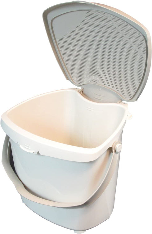 Redmon For Kids 8003 Sure-Close Kitchen Food Scrap Warm Gray Pail, Beige