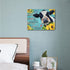 Qute Cow Flower Picture Canvas Print Motivational Quotes Wall Decor Art Sunflowers Animal on Green Wood Board Painting Modern Artwork for Bathroom Living Room Office Decoration, Framed 1 pcs 12x16
