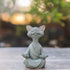 Whimsical Grey Buddha Cat Figurine Meditation Yoga Collectible - Happy Cat Collection - Cat Lover Gifts for Women, Cat Lover Gifts for Men, Meditation Decor, Yoga Decor