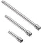 ARES 70243 - 3-Piece 1/4-Inch Drive Socket Extension Set - Includes 2-Inch, 4-Inch and 6-Inch Extensions - Premium Chrome Vanadium Steel with Mirror Finish