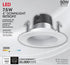 Satco S9729 Transitional LED Downlight Finish, 2.88 inches, 4, White/Frosted