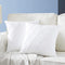Longhui bedding Pure White Throw Pillow Covers 2-Pack 22 x 22 Inch Cushion Covers Sturdy and Discrete Zipper Opening Premium Quality Polyester - Decorative Pillow Covers for Couch Sofa Bed