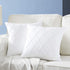 Longhui bedding Pure White Throw Pillow Covers 2-Pack 22 x 22 Inch Cushion Covers Sturdy and Discrete Zipper Opening Premium Quality Polyester - Decorative Pillow Covers for Couch Sofa Bed