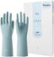 LANON Wahoo 3 Pairs PVC Household Cleaning Gloves, Reusable Unlined Dishwashing Gloves, Non-Slip, Medium