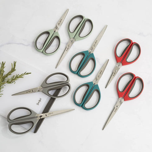 Goodful All Purpose Kitchen Shears, Heavy Duty Stainless Steel Scissors, Comfort Grip, Micro-Serrated