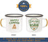 Enamel Camping Mug Travel Cup - Morning Coffee Mug, 16oz (455ml) Larger Than The Competition - Eco Friendly, Tin Cup Campfire Mug For Outdoors, Zero Plastic Wanderlust Travel Cup For The Happy Camper!