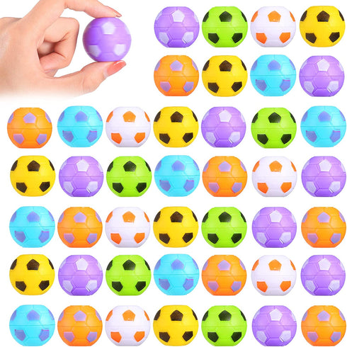 42 Pieces Mini Soccer Stress Balls Fidget Toy, Soccer Party Favors Goodie Bag Stuffers Rotatable Soccer Finger Balls Hand Spin Mini Football Shape Fidget Soccer Spinner Toys for Teens Adults