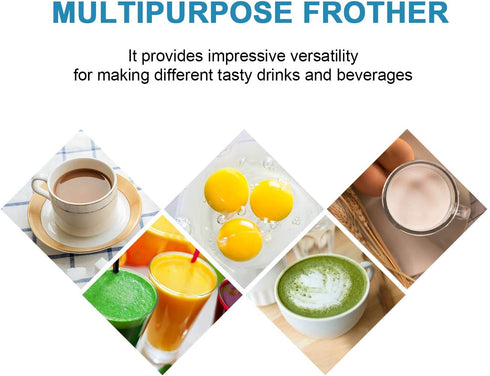 Milk Frother, Rechargeable hand-Held Electric Milk Frother 3 Adjustable USB Charging Can Be Used forBulletproof Coffee Protein Drinks Matcha Coffee Whisk (Black)
