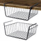 Undershelf Storage Basket Under Shelf Wire Basket Household Metal Under Shelf Hanging Storage Bin Basket Slides Under Shelves for Storage Space Saving for Kitchen Pantry Bookshelf (Small, 2 PCS)