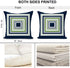 EZVING Navy Pear Green New Living Series Geometric Cotton Linen Indoor Outdoor Pillow Case Cushion Cover 18x18 Inch Set of 4 for Car Sofa Home Decor