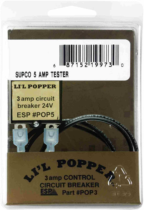 Supco POP3 3 Amp Circuit Breaker, Push Button