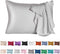 Mulberry Silk Pillowcase for Hair and Skin,Cooling Silk Pillow Case with Hidden Zipper,Allergen Proof Dual Sides Soft Breathable Smooth Both Sided Silk Pillow Cover.(20"x 26",1 Pcs,Light Gray)