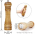 Pepper Grinder Salt and Pepper Grinder Set, 8 inch Oak Wood Pepper Mill Salt Grinder, Ceramic Rotor Adjustable Coarseness with Different Colors, Grinder for Spices and Seeds Pack of 2