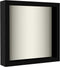 Americanflat 8x8 Shadow Box Frame in Black with Soft Linen Back-Composite Wood with Shatter Resistant Glass for Wall and Tabletop