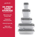 Good Cook EveryWare 34-Piece BPA-Free Plastic Food Storage Container Set, Clear/Grey, (41758)