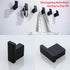 RANDOM Black Towel Hooks,Bathroom Hardware Accessories Hook SUS 304 Stainless Steel Matte Black Robe Hook for Bathroom Kitchen ,Contemporary Style Wall Mounted 2 Pack.