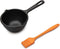 Lthech Cast Iron Basting Pot - Sauce Pot - Grilling Gifts - Superior Heat Dispersion and Heat Retention - Perfect Melting Pot - Any Grill - Complete with Heat Proof Silicone Brush - 13.5 Fluid Ounces