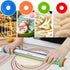 Rolling Pin and Silicone Baking Pastry Mat Set, Stainless Steel Dough Roller, Rolling Pins with Adjustable Thickness Rings, for Baking Dough, Pizza, Pie, Pastries, Pasta, Cookies