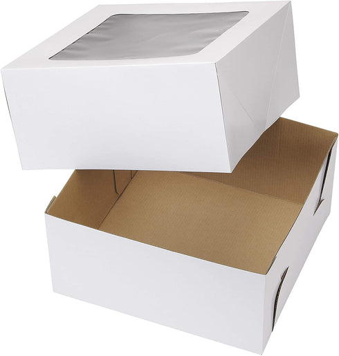 Wilton 12-Inch Cake Boxes with Windows for 10-Inch Cakes, White, 6-Count
