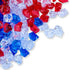PMLAND Patriotic Acrylic Ice Rocks Crystals Gems ~550 Pcs 3 lbs Bulk Bag for Vase Filler Table Scatter Party Wedding Arts Crafts Decoration Display Idea -Red Blue Clear Blend