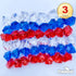 PMLAND Patriotic Acrylic Ice Rocks Crystals Gems ~550 Pcs 3 lbs Bulk Bag for Vase Filler Table Scatter Party Wedding Arts Crafts Decoration Display Idea -Red Blue Clear Blend