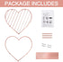 Afuly Rose Gold Floating Shelves Small Wall Shelf Wall Mounted Metal Heart Design Storage Romantic Love Shelf Bedroom Kitchen Bathroom Unique Cute Nursery Room Decor