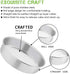 9½ Inch Cake Pan Set of 3, E-far Stainless Steel Round Cake Baking Pans, Non-Toxic & Healthy, Mirror Finish & Dishwasher Safe
