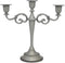 Viscacha 3-Candle Metal Candelabra Candlesticks Holder for Formal Events, Wedding, Church, Holiday Décor, Halloween Taper Candle Holder Stand Centerpiece Elegant Decoration Piece for Table,Pewter