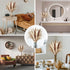 60 Pcs Dried Pampas Grass Decor - Pompass Grass Branches/ Dried Pompous Grass for Flower Arrangements Wedding Home Decor( 15 Pcs Brown Pampas Grass& 15 Pcs White Pampas Grass &30 Pcs Reed Grass)