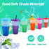 Color Changing Cups Tumblers with Lids & Straws - 6 Pack 24oz Reusable Plastic Cold Water Tumblers Iced Coffee Cups for Adults Kids