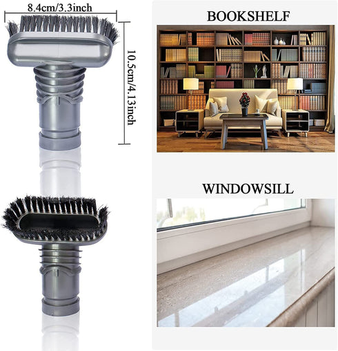 Vacuum Cleaner Accessories and Horse Hair Dust Brush Attachment Compatible with Dyson DC59 V6 V7 V8 V10 V11 V15 HouseHold Cleaning Tool Kit