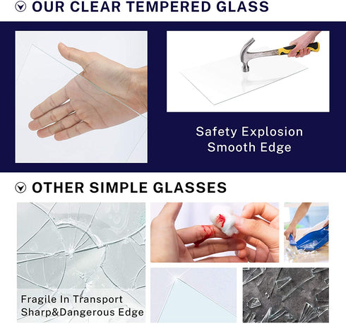 ONE WALL Tempered Glass 11x14 Picture Frames Display Pictures 8x10 or 5x7 with Mat or 11x14 Without Mat, Black Solid Wood Photo Frames for Wall and Tabletop - Mounting Hardware Included