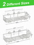 SMARTAKE 2-Pack Shower Caddy, Rustproof Bathroom Shelf Organizer with Hooks for Hanging Razor Sponge Brush, SUS304 Stainless Steel Wall Rack for Dorm, Toilet, Bath and Kitchen, Silver
