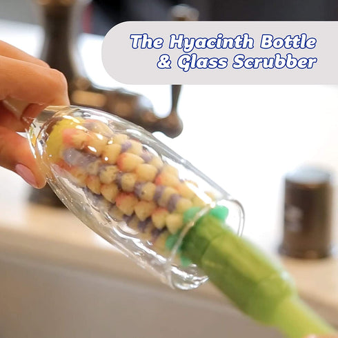Scrub Daddy, Scrub Daisy Dishwand Replacement Head - The Hyacinth Bottle & Glass Scrubber, Non-toxic , Deep Cleaning, Versatile, Flexible, Scratch Free, Dishwasher Safe, Stain & Odor Resistant, 1pc